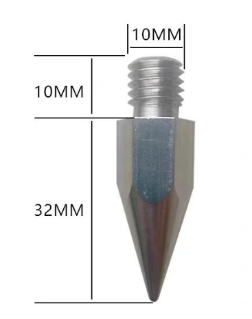 GPP10 GNSS Pole Point(Stainless steel;thread 10mm; length 42mm)