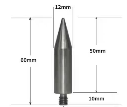 PPP6.35 Prism Pole Point (Stainless steel;thread 6.35mm; length 60mm)