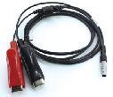 565854 Battery Power Cable for Leica Total Station( 0B 5-pin Male+ Alligator Clips+15A Fuse) to Vehicle Battery (12v) or External Battery (12v)