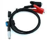 565855 Leica-compatible Station-Power Cable for GPS (1B 5-pin Male+Alligator Clips+ Fuse) to Car Battery or External Battery