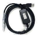 Leica-compatible Data Cable Connects GPS controller or Total Station (Replaces GEV218; 1B 8-pin Male+USB)