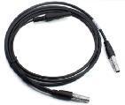 Leica-compatible Y Power Cable Connects GNSS Receiver with SATEL-35 Watt Radio (1B 8-pin Male+ 2-pin SAE+ 1B 8-pin Male)